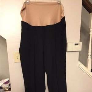 Black plus size maternity pants